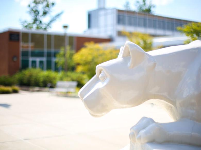 picture of Nittany Lion shrine on DuBois campus